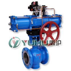氣動偏心半球閥（帶三聯(lián)件、手輪機(jī)構(gòu)）